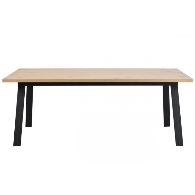 ROWICO Winnipeg Extending Dining Table Whitewash/Black